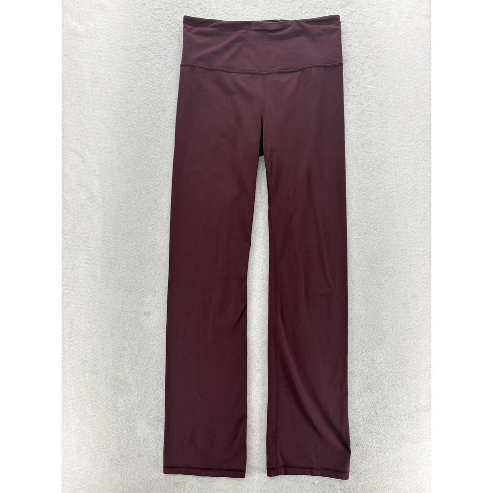 Athleta Elation Ultra High Rise Straight Leg Pants Womens M Red Powervita Yoga